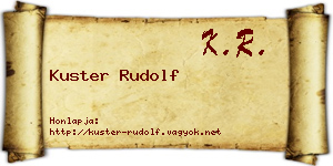 Kuster Rudolf névjegykártya